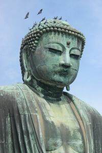 Photo of upper body of great Buddha Kamakura