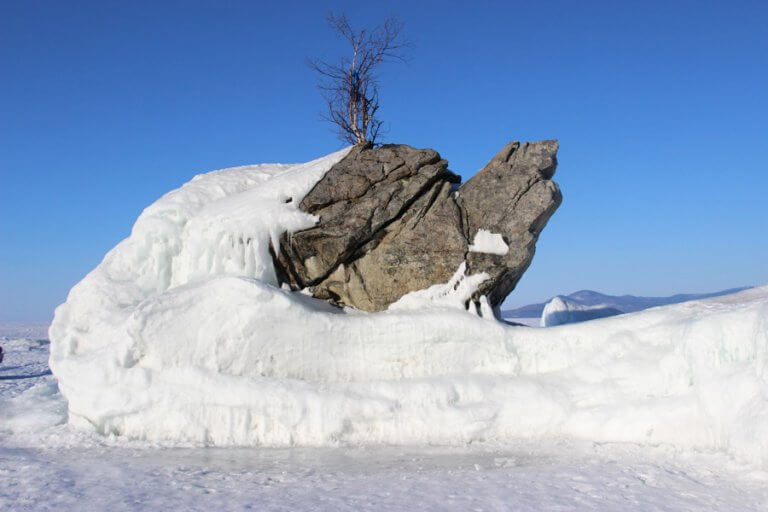 First you drill a hole then you wait…………. Lake Baikal