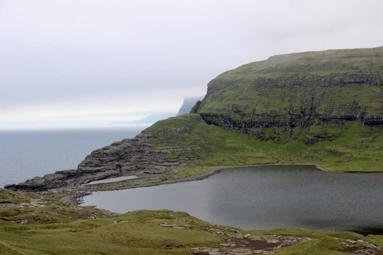 Hanging Lake Sørvágsvatn, Faroe Islands